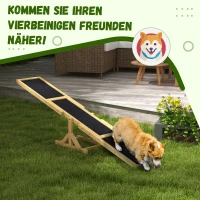 PawHut Hundewippe für Agility Training, rutschfest, bis 50 kg belastbar, 180 x 30 x 30 cm(m-6)