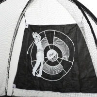 HOMCOM 2M Golf Hitting Practice Net Target Cloth For Backyard Garden Indoor & Outdoor Driving Range Chipping Net with Carry Bag for Sports Training(m-6)