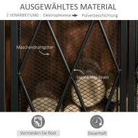 HOMCOM Funkenschutzgitter Funkenschutz, klappbar, 3-teilig, 120 cm xx 79 cm, Schwarz(m-7)