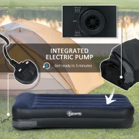 Outsunny Single Air Bed with Built-in Electric Pump and Carry Bag(m-5)
