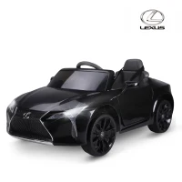 HOMCOM Kinderauto von Lexus Kinderfahrzeug für 3-6 Jahre Elektroauto mit MP3 Musik Schwarz 106 x 43 x 44 cm(m-10)
