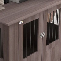 PawHut Dog Crate Table for Medium and Large Dogs with Magnetic Door for Indoor Use, 95 x 55 x 75 cm, Purple(m-9)