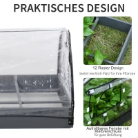 Outsunny c Treibhaus Tomatenhaus Frühbeet kunststoff Stahl Transparent 120 x 79 x 53 cm(m-6)