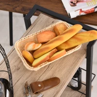 HOMCOM Chariot de service desserte Vintage style industriel 2 étagères 2 range-bouteilles métal noir panneaux cellulaires imitation bois chêne clair(m-4)