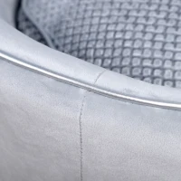 PawHut Canapé Chien Chat sur Pied Style Moderne Coussin d'assise Amovible Lavable Grand Confort 78,5 x 57 x 35,5 cm Gris(m-4)