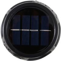 Outsunny Set 4 Faretti da Esterno LED a Energia Solare con 4 Picchetti, in Plastica, Ø12x72 cm, Nero(m-7)