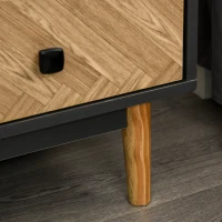 HOMCOM Chest of Drawers, 5 Drawer Storage Cabinet Sideboards with Metal Handles Freestanding Dresser for Bedroom, Living Room(m-8)