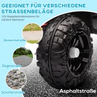 AIYAPLAY Elektro-Kinderquad, Licht & Musik, Federung, 5 km/h, 50 Min. Fahrzeit, für 3-5 Jahre, Weiß(m-6)
