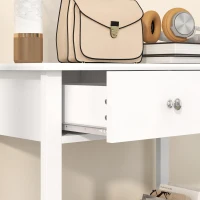 HOMCOM Konsolentisch, Sideboard, 2 Schubladen, untere Ablage, 80x40x75 cm, Weiß(m-9)