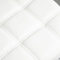 HOMCOM 2er-Set Rollhocker höhenverstellbar, Drehhocker 48-63 cm, Arbeitshocker 360° drehbar, Bürohocker für Büro, Salon, Massage, Spa, Weiß(m-8)