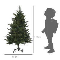 HOMCOM Weihnachtsbaum Christbaum Kunsttanne, 1,2 m, inkl. Ständer, Ø85 cm x 120 cm, Grün(m-3)