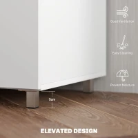 HOMCOM Modern TV unit Cabinet Entertainment Centre for TVs up to 90" w/ Cabinet Shelf for Living room Bedroom White(m-7)