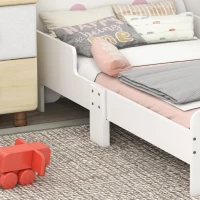 ZONEKIZ Rabbit-Designed Toddler Bed, Kids Bedroom Furniture - White(m-9)