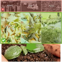 Outsunny 160L 360° Rotating Dual Chamber Composter - Blue(m-6)