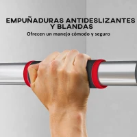 SPORTNOW Barra para hacer Dominadas para Puerta Ajustable de 95 cm a 123 cm Carga 200 kg para Ejercicio y Entrenamiento Negro(m-7)