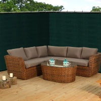 Outsunny Brise-Vue Occultant Vert Polyéthylène 7,6 x 1,83 m(m-2)