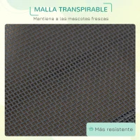 PawHut Cama Elevada para Perros Pequeños Medianos Cama para Mascotas con Tela de Malla Transpirable Marco Curvo de Acero para Interior Exterior 110x65x20 cm Gris(m-4)