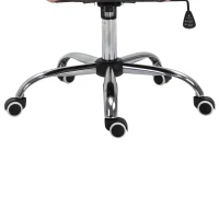 Vinsetto Bürostuhl, Ergonomisch Schreibtischstuhl mit Armlehne, Gepolsterter Rückenlehne, Höhenverstellbar Computerstuhl mit Kunstlederoptik, Drehstuhl für Home Office, Rosa(m-13)
