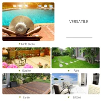 Outsunny Sedia a Dondolo Design Moderno per Interni ed Esterni Texteline 154x80x84cm Grigio(m-7)