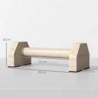 SPORTNOW Wooden Parralletes Bars, Push Up Handles with Non-Slip Base, Calisthenics Equipment, for Home Gym, Training(m-3)