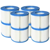 Outsunny Lot de 8 cartouches filtrantes de rechange pour spa - cartouches de filtration - PP bleu blanc(m-10)