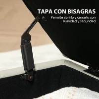 HOMCOM Baúl de Almacenaje para Dormitorio 33L Tapizado en PU Banco de Almacenaje con Patas de Madera 60x38x40 cm Gris Claro(m-5)