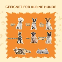 PawHut Haustiertreppe Hundetreppe, 3 Stufen, Kiefernholz, 40 cm x 46,5 cm x 45 cm, Natur(m-4)