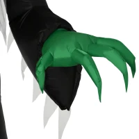 HOMCOM Halloween-Deko, 2,40m großer Kürbisgeist, selbstaufblasend, LED-Beleuchtung, für Außenbereiche(m-9)