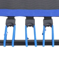 HOMCOM Fitness-Trampolin, Trampolin für Joga, Gartentrampolin, Stahl+Kunststoff, Blau, Ø105 x 26H cm(m-8)