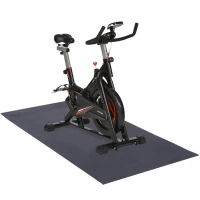 HOMCOM Stationary Exercise Bike 10kg Flywheel Gym Office Cycling Training Fitness w/ LCD Monitor, Protection Mat(m-1)