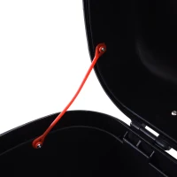 HOMCOM Baúl Moto Universal 30L + Llaves y Accesorios Equipaje Caja de Moto Topcase Casco para Motocicleta Ciclomotores Scooter(m-5)