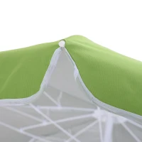 Outsunny 1.7m Beach Umbrella, Portable Parasol with Tilting Function, Carry Bag, Outdoor Sunshade Shelter with 8 Ribs, Green(m-9)
