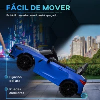 AIYAPLAY Coche de Batería para Niños 12V BMW M4 con Mando a Distancia Faros Bocina Música Velocidad 3-5 km/h Azul(m-5)