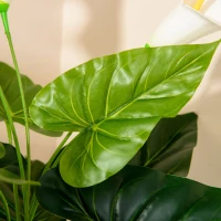 HOMCOM 5ft Artificial Tree, Indoor Fake Eucalyptus with White Tender Tips and Pot, for Home, Office, and Living Room Decor(m-8)