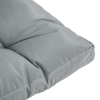 Outsunny Cuscineria per Pallet Set 3 Cuscini per Seduta e Schienale di Divani Panca con Bancali, Poliestere Grigio Scuro(m-9)