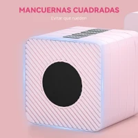 SPORTNOW Juego de Mancuernas 10 kg con Mango Antideslizante y Diseño Cuadrado para Entrenamiento en Casa Gimnasio Rosa(m-7)