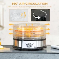 HOMCOM 40-70℃ Five-Tray Food Dehydrator(m-6)