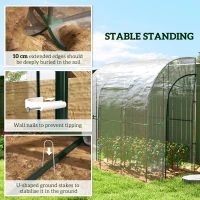 Outsunny 214cm x 118cm Walk-In Lean To Greenhouse, with Accessories(m-7)