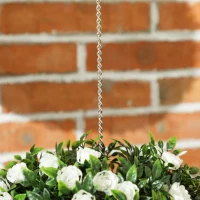 HOMCOM Set of 2 Decorative Artificial Plants, UV-protected Artificial Plant Topiary Rose Balls, Fake Plants for Home Indoor outdoor Decor, 28cm, White(m-9)