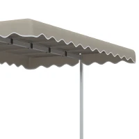 Outsunny Standmarkise, 360°-Drehsystem, ausziehbar, Kordelzug, khaki, 402,5 x 227 x 220 cm(m-9)