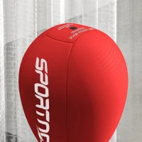 SPORTNOW Sac de frappe vitesse autoportant punching ball hauteur réglable 70-105 cm avec gants et pompe à main(m-8)