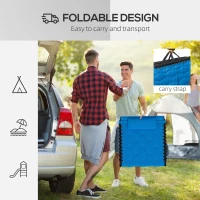 Outsunny Set of Two Sun Loungers, with Five-Position Reclining Backs - Blue(m-7)