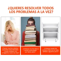 HOMCOM Estantería Librería 4 Estante Estantería Alta Pared Estante de Exposición Forma S Diseño Moderno para Salón Oficina 60x24x148cm Madera(m-8)