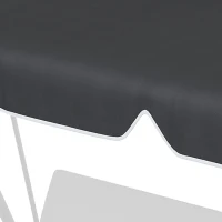 Outsunny 2/3 Seater Garden Swing Canopy Replacement Cover, UV50+ Sun Shade (Canopy Only), Black(m-9)