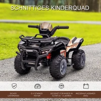 HOMCOM Kinder Quad Elektro 6V Kinderquad mit Vorwärtsfunktion, Musik, Elektro-Quad für Kinder 1,5-3 Jahre Schwarz(m-4)