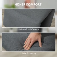 HOMCOM 2-in-1 Gästematratze, klappbar, 72 cm x 71 cm x 60 cm, Dunkelgrau(m-6)
