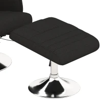HOMCOM Massagesessel mit Hocker, neigbare Lehne, 78 x 95 x 88 cm, Schwarz(m-9)