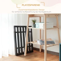 PawHut Absperrgitter für Haustiere, freistehend, 3 Paneele, klappbar, 181 cm x 35 cm x 76 cm, Schwarz(m-5)