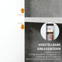 kleankin Badezimmerschrank Hochschrank Badschrank Multifunktionsschrank mit 6 Fächer 2 Türen Spanplatte Weiß 30 x 30 x 180 cm(m-5)