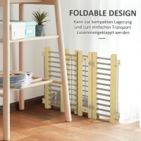 PawHut Welpenlaufstall größenverstellbar Natur(m-6)